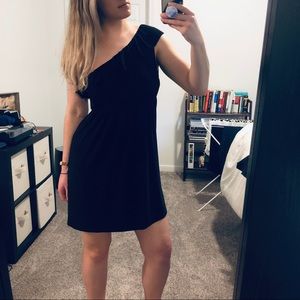 One-Shoulder Black Mini Dress